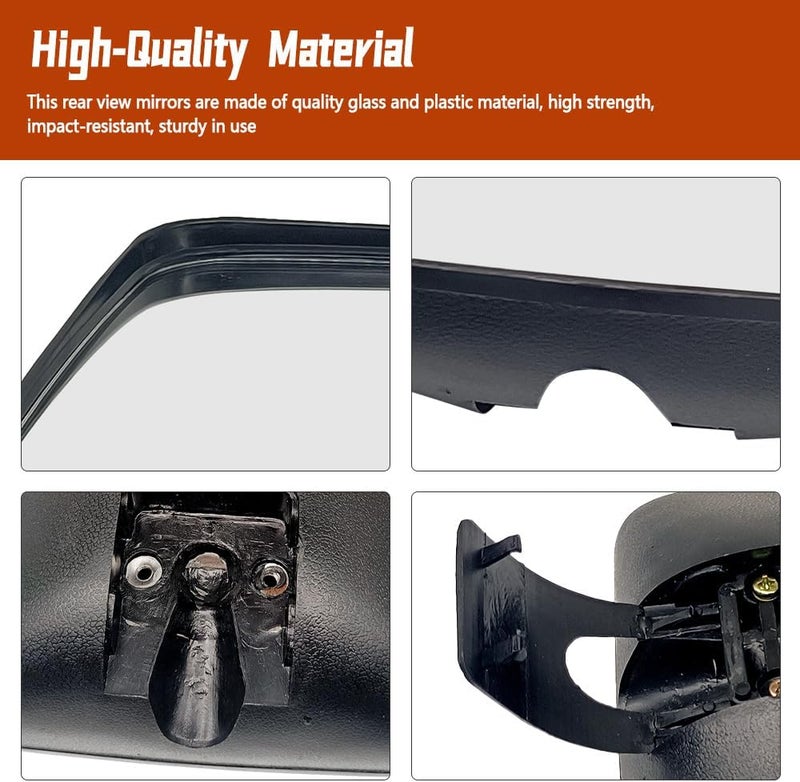 NAJING Rear View Mirror 3F260-53342 Fit for Kubota Tractor M7060 L4240HSTC L5740HSTC M100XDC M110XDC B2650 L3240 LX2610 M-1100 Models, Tractor Wide Angle Curved Mirror 2 PCS - Image 3